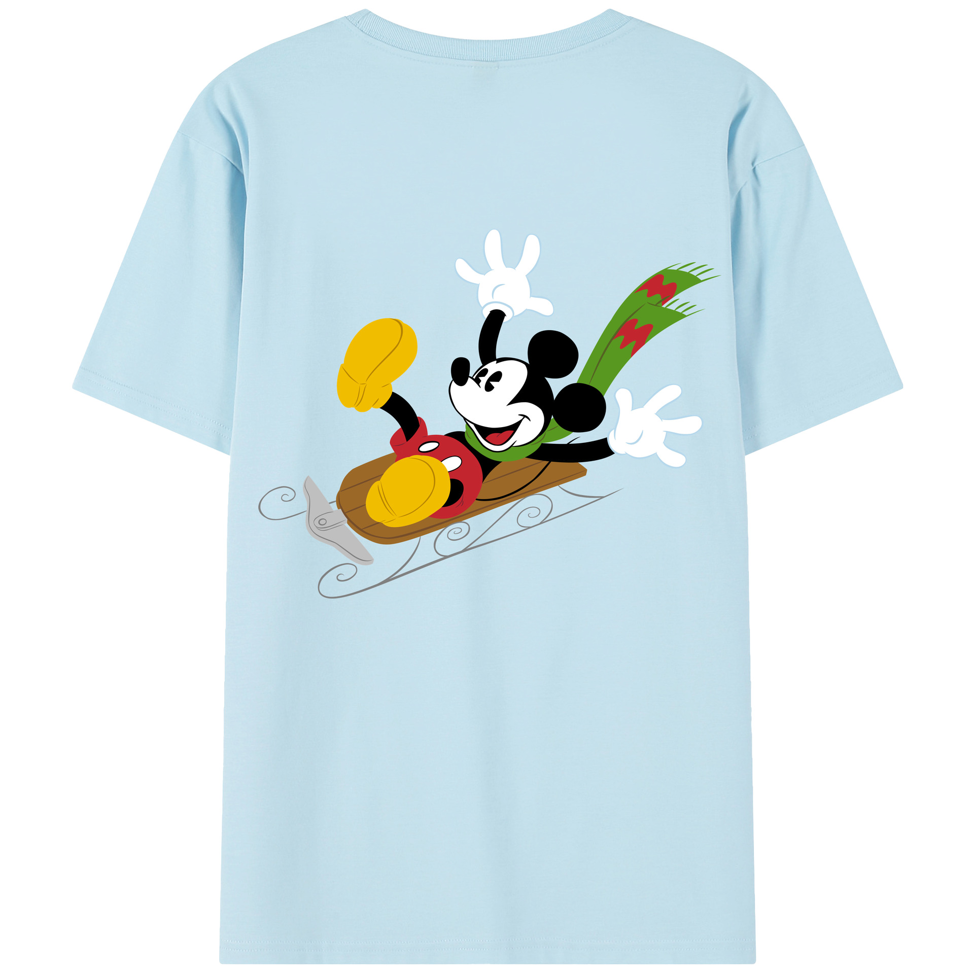（画像用） ミッキーマウス Mickey Mouse 綿100％半袖Tシャツ（背面プリント）